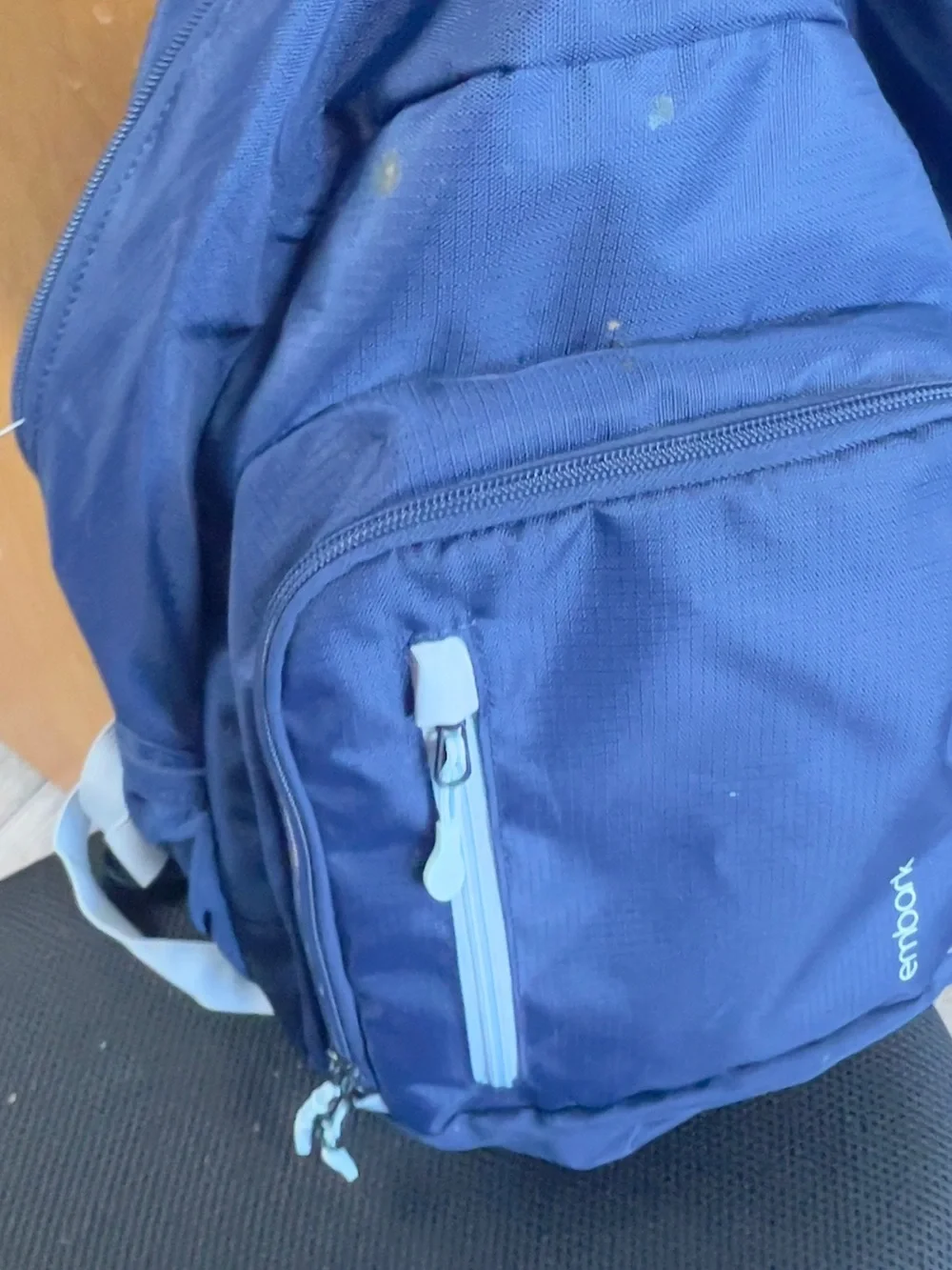 chork Navy Backpack with Light Blue Accents